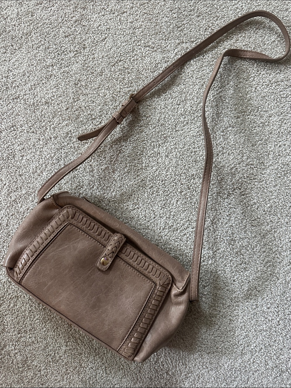 Taupe Crossbody Purse, like new